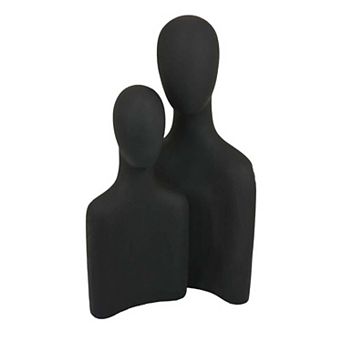 Nito Decorative Figurine, 2 Bust Silhouettes Resin Body