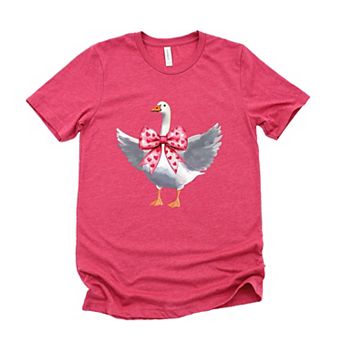Valentine Goose Coquette - Women's Short Sleeve Graphic T-Shirt