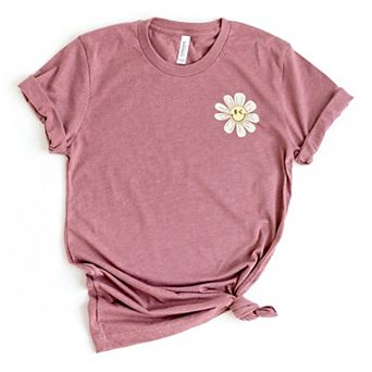 S.W.Smiley Blooming Daisies - Women's Short Sleeve Graphic T-Shirt