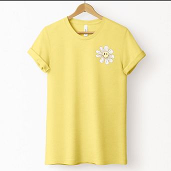 S.W.Smiley Blooming Daisies - Women's Short Sleeve Graphic T-Shirt