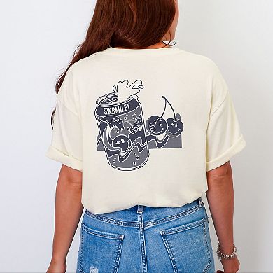 S.W.Smiley Soda Can Splash - Women's Garment Dyed Graphic T-Shirt