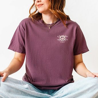 S.W.Smiley Nature Doesn't Need Wi-Fi - Women's Garment Dyed Graphic T-Shirt