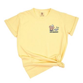 S.W.Smiley Life Is Better Cereal - Women's Garment Dyed Graphic T-Shirt