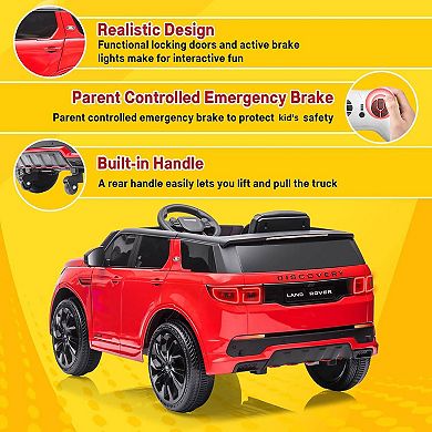 12V Licensed Land Rover Kids Ride On Car, Electric Toy w/Remote, Music & LED Lights, for Ages 3-8