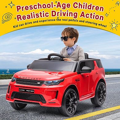 12V Licensed Land Rover Kids Ride On Car, Electric Toy w/Remote, Music & LED Lights, for Ages 3-8