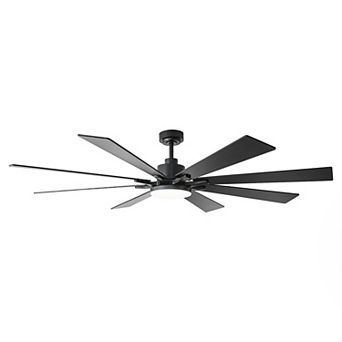 72" Modern Plywood 8-Blade Large Dimmable LED Smart Ceiling Fan with Light and Remote, App Control