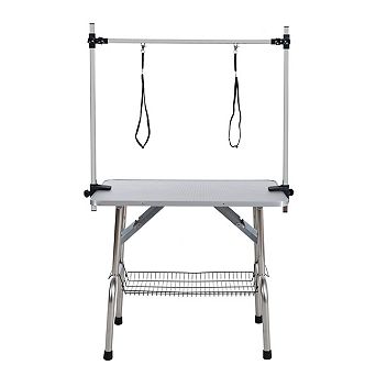 Streamdale Sturdy Foldable Pet Grooming Table with Storage