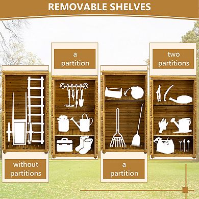 Streamdale Waterproof Outdoor Storage Cabinet with Lock, Shelves, and Vertical Design