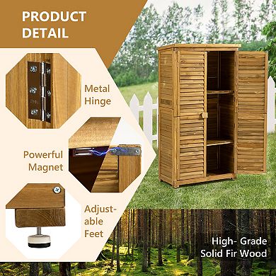 Streamdale Waterproof Outdoor Storage Cabinet with Lock, Shelves, and Vertical Design