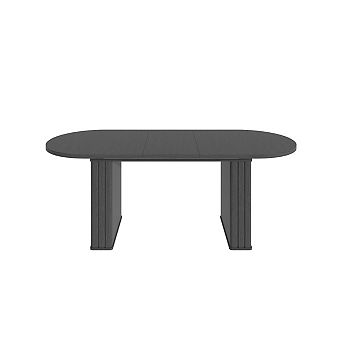 Streamdale Extendable Oval Dining Table, Seats 4-8, Black