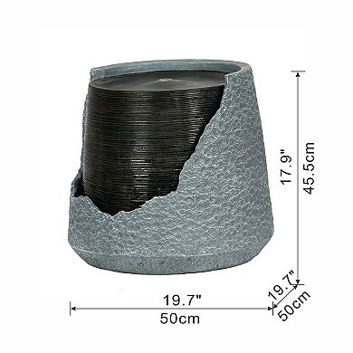 Streamdale Chic and Modern 18" Water Fountain Indoor/Outdoor Illusion