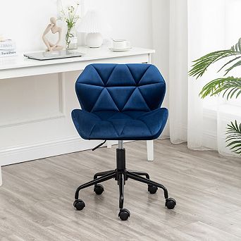 Streamdale Diamond Tufted Adjustable Swivel Office Chair, Blue
