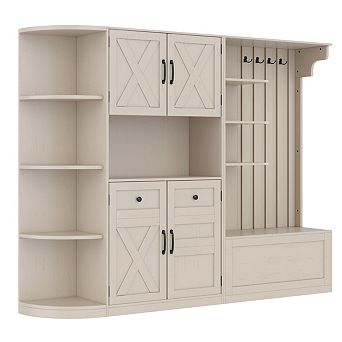 Streamdale Hall Cabinet with Storage & Hooks