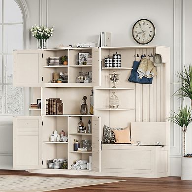 Streamdale Hall Cabinet with Storage & Hooks