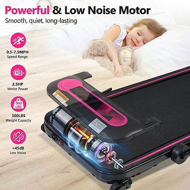 Streamdale Under Desk Folding Treadmill, 0.5-7.5MPH, 300lbs Capacity