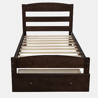 Streamdale Twin Platform Bed with Storage and Slat Support