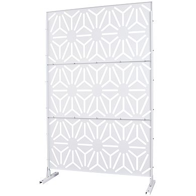 Streamdale Furniture Metal Privacy Screen 76"x48" - White