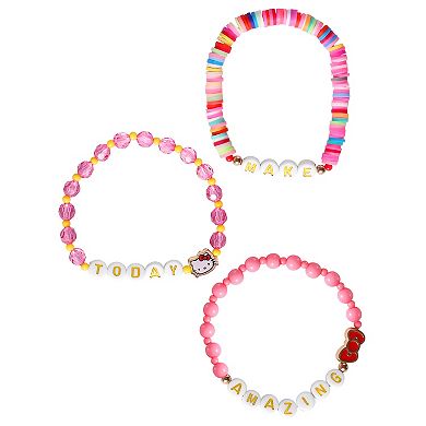 SALLY ROSE Hello Kitty Bracelet Make Today Amazing 3-Piece Set Official License