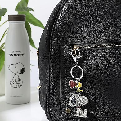 Peanuts Snoopy Crystal Cluster Pavé Bag Charm Keychain Officially Licensed