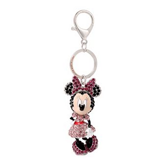 Disney Minnie Mouse Crystal Pavé Bag Charm Keychain Officially Licensed