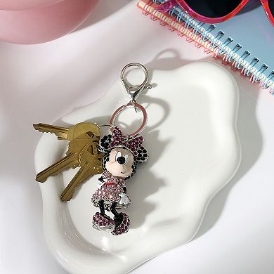 Disney Minnie Mouse Crystal Pavé Bag Charm Keychain Officially Licensed