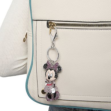 Disney Minnie Mouse Crystal Pavé Bag Charm Keychain Officially Licensed