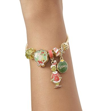 Dr. Seuss Grinch Holiday Charm Beaded Bracelet