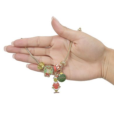 Dr. Seuss Grinch Holiday Charm Beaded Bracelet