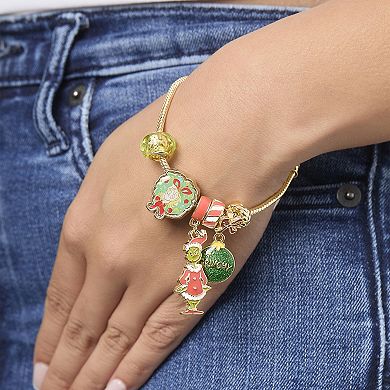 Dr. Seuss Grinch Holiday Charm Beaded Bracelet