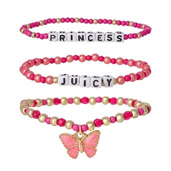 Juicy Couture Kids Juicy Pink Butterfly Beaded Jewelry