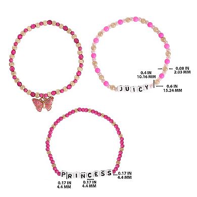 Juicy Couture Kids Juicy Pink Butterfly Beaded Jewelry