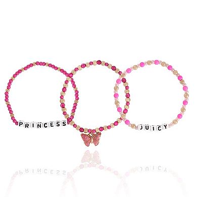 Juicy Couture Kids Juicy Pink Butterfly Beaded Jewelry