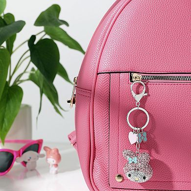 My Melody Crystal Cluster Pavé Bag Charm Keychain Officially Licensed Sanrio