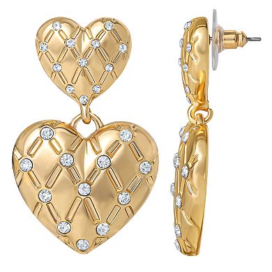 Juicy Couture Double Heart Drop Earrings