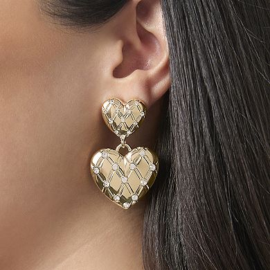 Juicy Couture Double Heart Drop Earrings