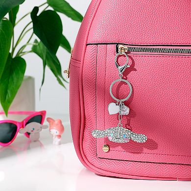 Cinnamoroll Crystal Cluster Pavé Bag Charm Keychain Officially Licensed Sanrio