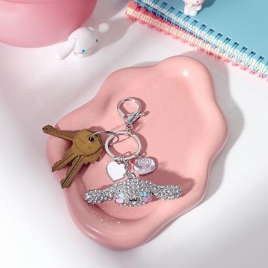 Cinnamoroll Crystal Cluster Pavé Bag Charm Keychain Officially Licensed Sanrio