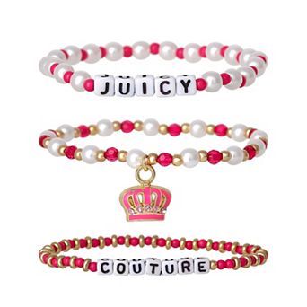Juicy Couture Kids Crown Charm 3 pc Beaded Jewelry