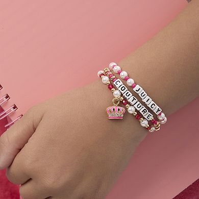 Juicy Couture Kids Crown Charm 3 Piece Beaded Jewelry
