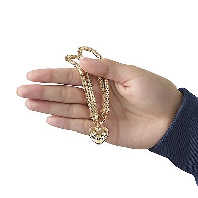 Juicy Couture Layered Heart Bracelet - Gold Tone