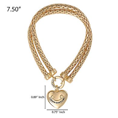 Juicy Couture Layered Heart Bracelet - Gold Tone