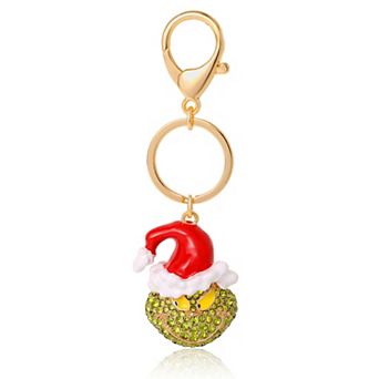 Dr. Seuss The Grinch Crystal Keychain Bag Charm Officially Licensed