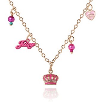 Juicy Couture Kids 15+2" Beaded Charm Necklace