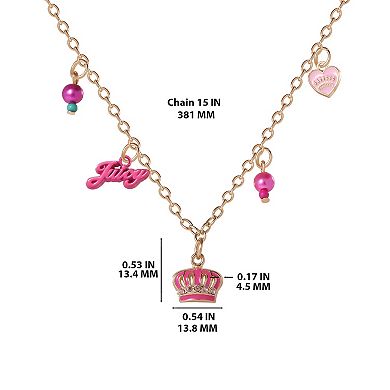 Juicy Couture Kids 15+2" Beaded Charm Necklace