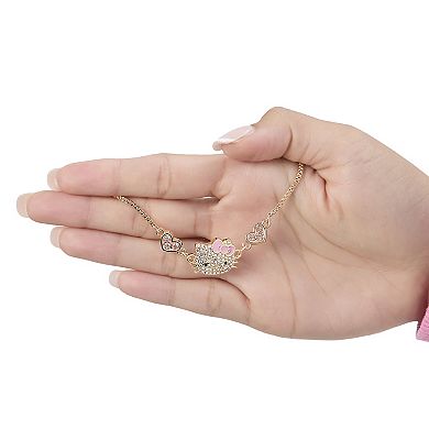 Hello Kitty Adjustable Bracelet with Pave Pink Bow & Crystals
