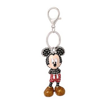 Disney Mickey Mouse Crystal Pavé Bag Charm Keychain Officially Licensed