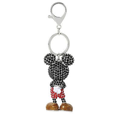 Disney Mickey Mouse Crystal Pavé Bag Charm Keychain Officially Licensed