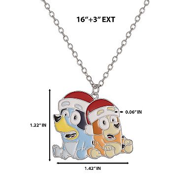 Bluey & Bingo Christmas Necklace & Star Earrings Officially Licensed 16" + 3"
