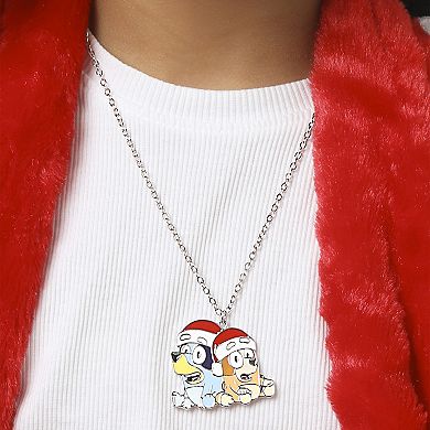 Bluey & Bingo Christmas Necklace & Star Earrings Officially Licensed 16" + 3"