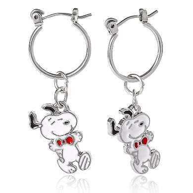 Peanuts Snoopy & Woodstock 6-Pack Studs & Hoops, Officially Licensed